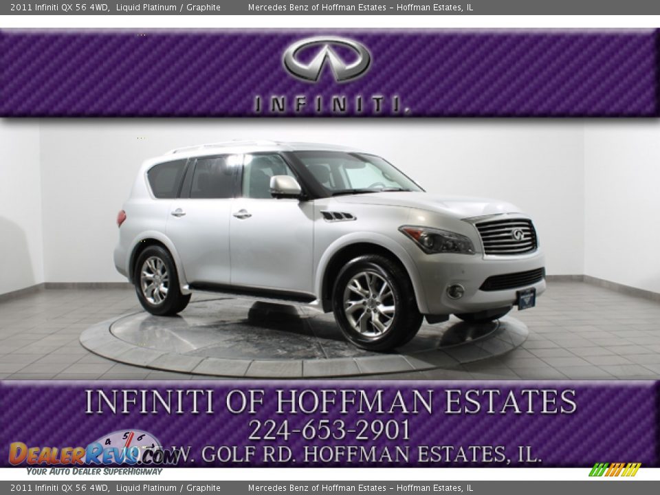 2011 Infiniti QX 56 4WD Liquid Platinum / Graphite Photo #1