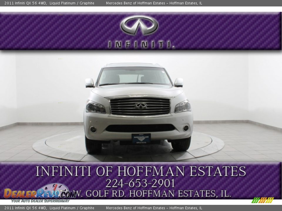 2011 Infiniti QX 56 4WD Liquid Platinum / Graphite Photo #3