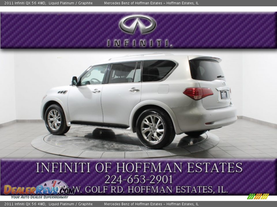 2011 Infiniti QX 56 4WD Liquid Platinum / Graphite Photo #5