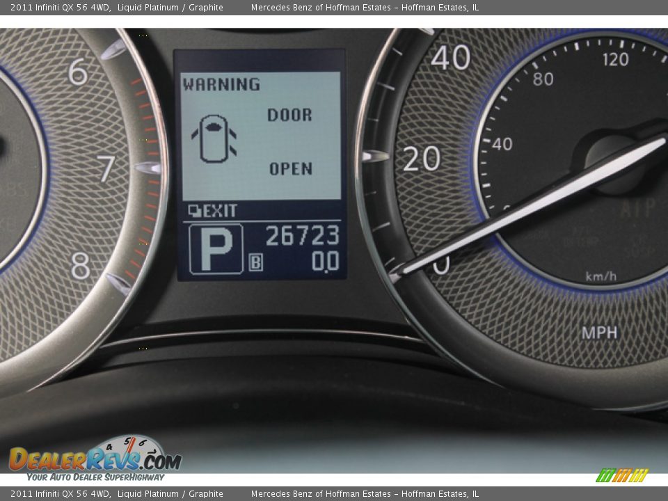 2011 Infiniti QX 56 4WD Liquid Platinum / Graphite Photo #28