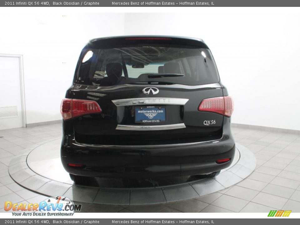 2011 Infiniti QX 56 4WD Black Obsidian / Graphite Photo #4