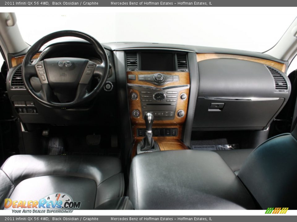 2011 Infiniti QX 56 4WD Black Obsidian / Graphite Photo #6