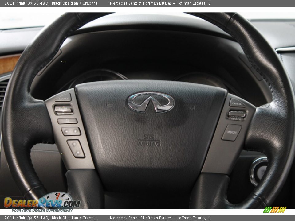 2011 Infiniti QX 56 4WD Black Obsidian / Graphite Photo #8