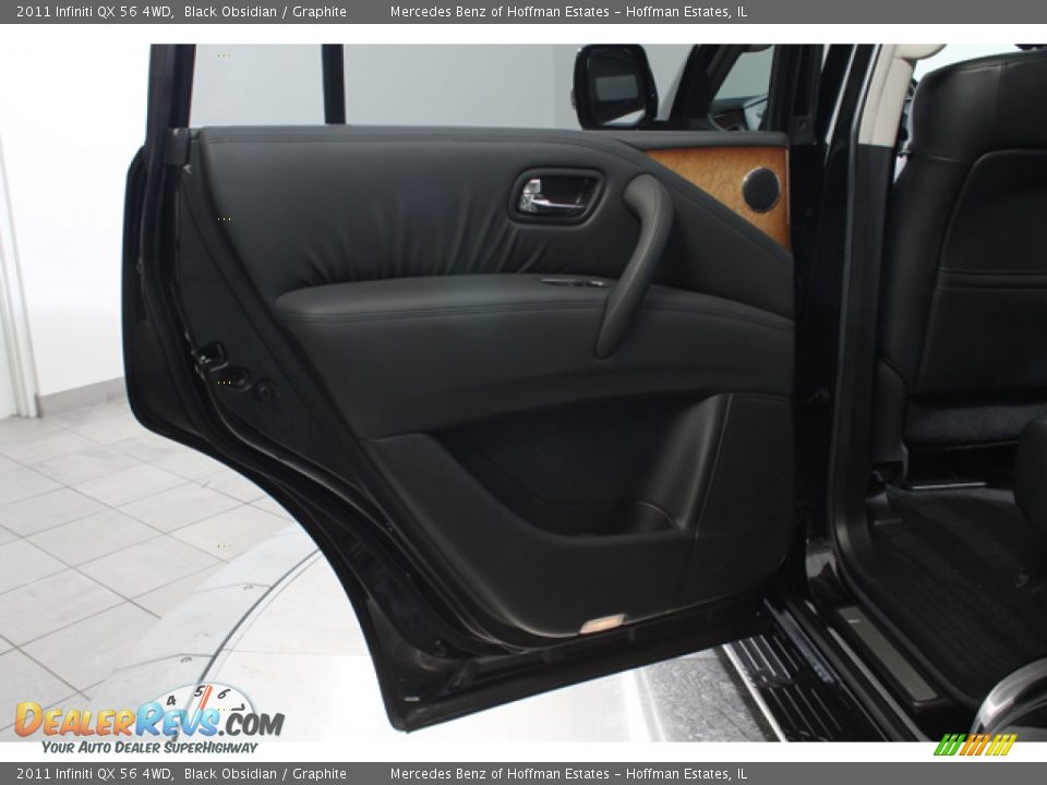 2011 Infiniti QX 56 4WD Black Obsidian / Graphite Photo #15