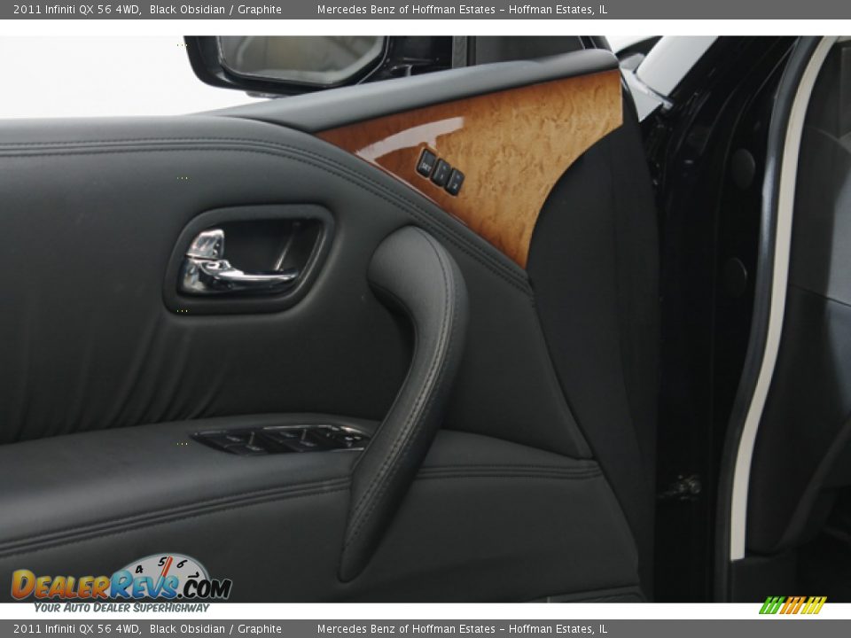 2011 Infiniti QX 56 4WD Black Obsidian / Graphite Photo #17