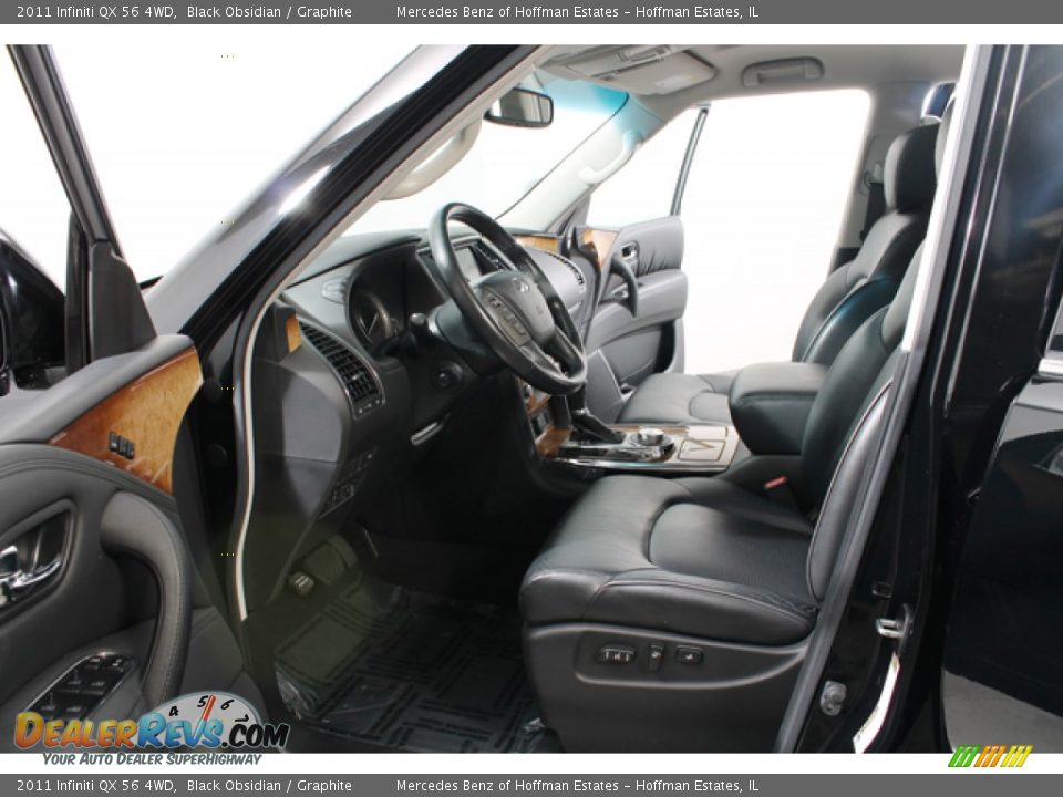2011 Infiniti QX 56 4WD Black Obsidian / Graphite Photo #18
