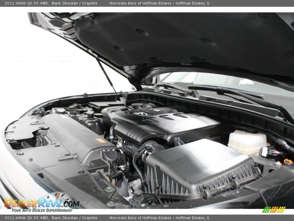 2011 Infiniti QX 56 4WD Black Obsidian / Graphite Photo #27