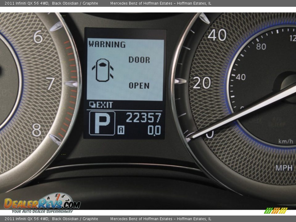 2011 Infiniti QX 56 4WD Black Obsidian / Graphite Photo #28