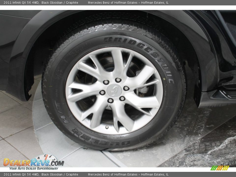 2011 Infiniti QX 56 4WD Black Obsidian / Graphite Photo #31
