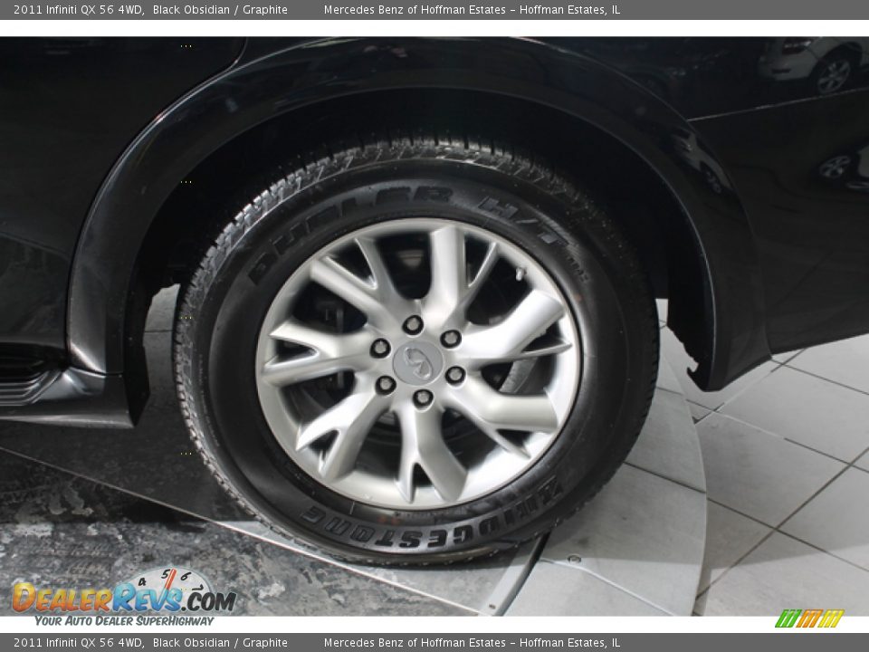 2011 Infiniti QX 56 4WD Black Obsidian / Graphite Photo #32