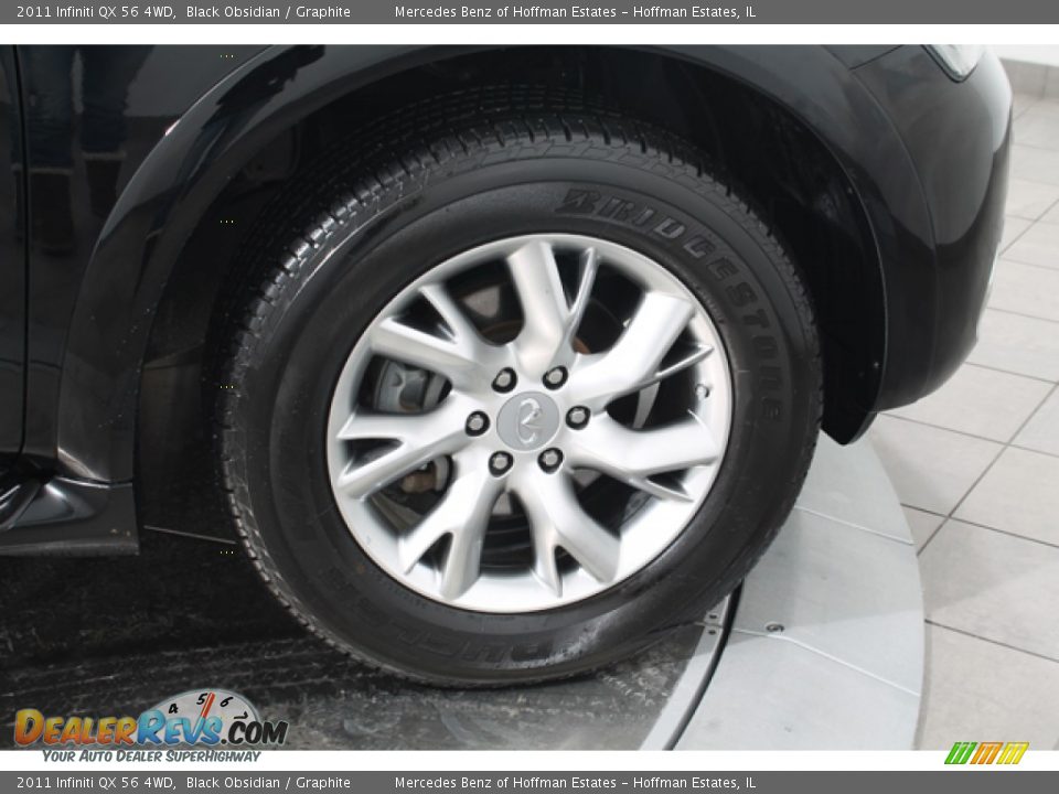 2011 Infiniti QX 56 4WD Black Obsidian / Graphite Photo #33