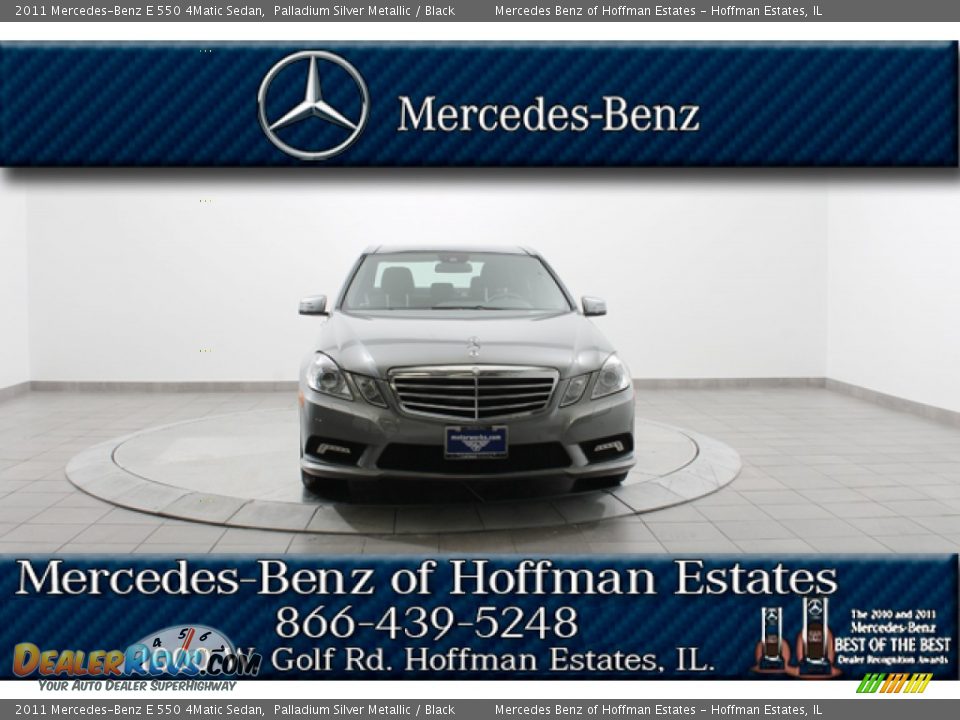 2011 Mercedes-Benz E 550 4Matic Sedan Palladium Silver Metallic / Black Photo #3