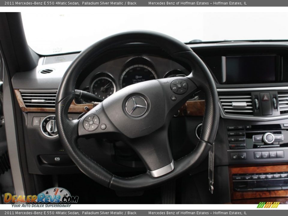 2011 Mercedes-Benz E 550 4Matic Sedan Palladium Silver Metallic / Black Photo #7