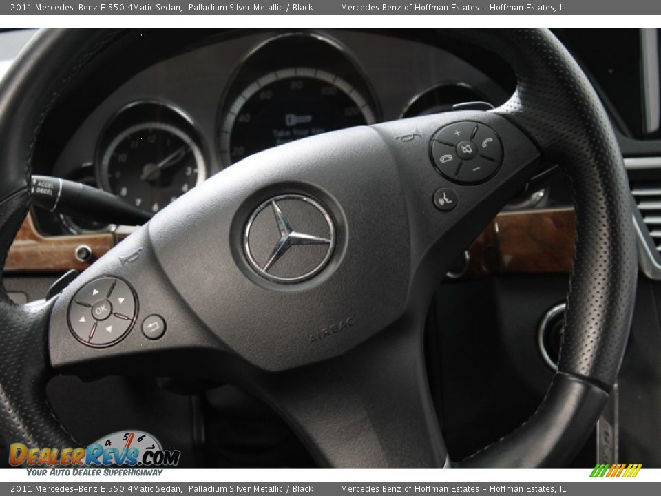2011 Mercedes-Benz E 550 4Matic Sedan Palladium Silver Metallic / Black Photo #8