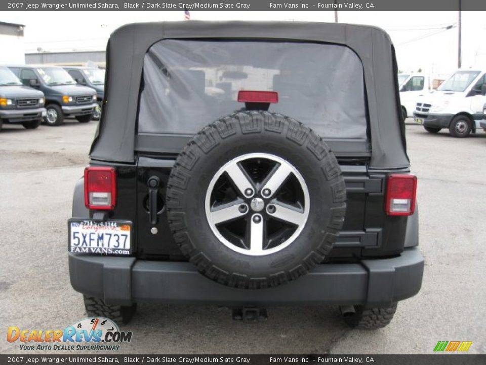 2007 Jeep Wrangler Unlimited Sahara Black / Dark Slate Gray/Medium Slate Gray Photo #5