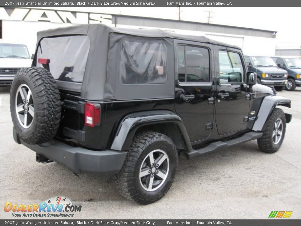 2007 Jeep Wrangler Unlimited Sahara Black / Dark Slate Gray/Medium Slate Gray Photo #6