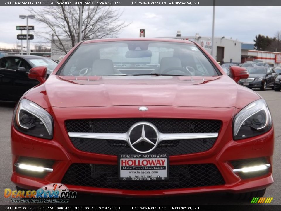 2013 Mercedes-Benz SL 550 Roadster Mars Red / Porcelain/Black Photo #3