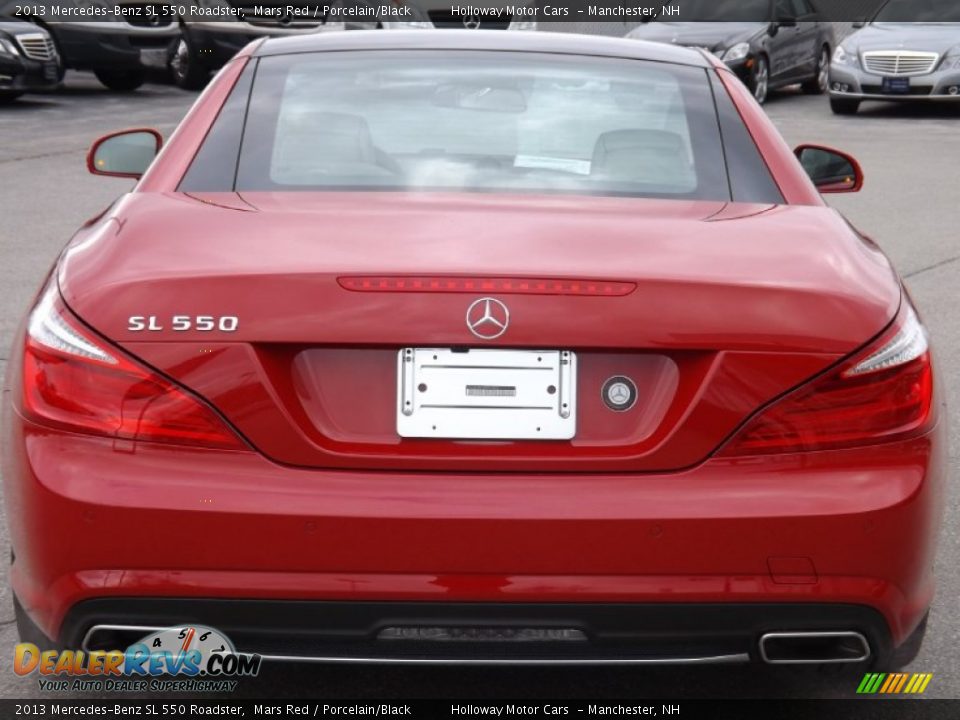 2013 Mercedes-Benz SL 550 Roadster Mars Red / Porcelain/Black Photo #4