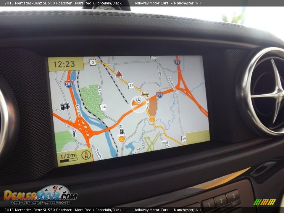 2013 Mercedes-Benz SL 550 Roadster Mars Red / Porcelain/Black Photo #6