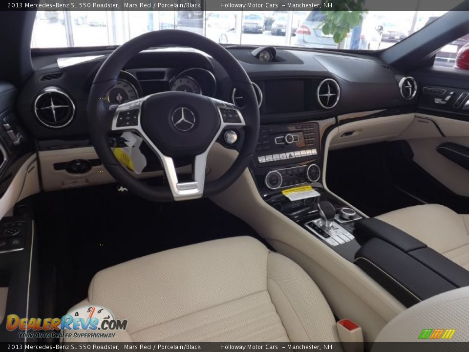 2013 Mercedes-Benz SL 550 Roadster Mars Red / Porcelain/Black Photo #7