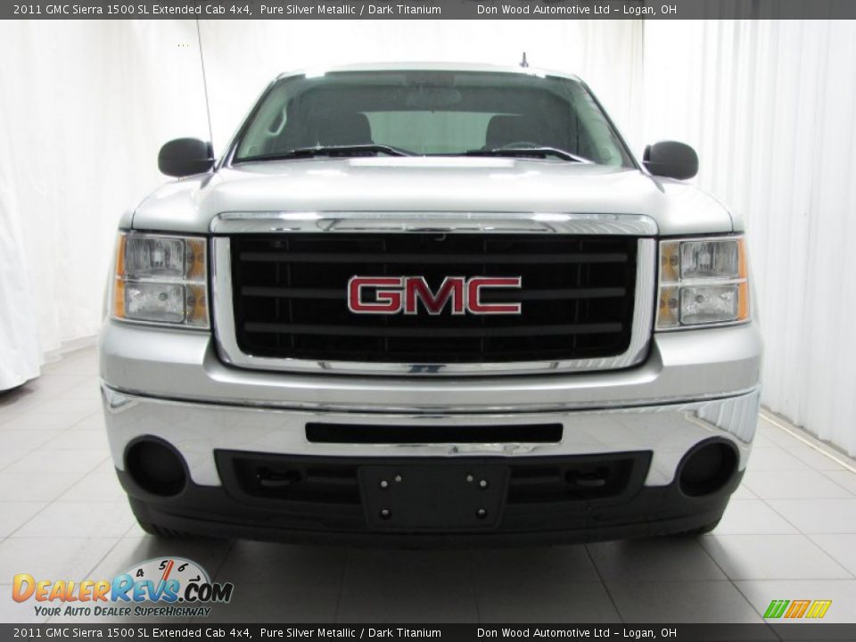 2011 GMC Sierra 1500 SL Extended Cab 4x4 Pure Silver Metallic / Dark Titanium Photo #2