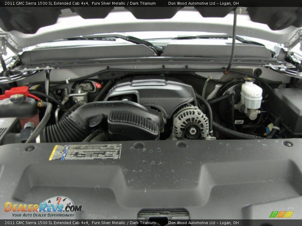 2011 GMC Sierra 1500 SL Extended Cab 4x4 Pure Silver Metallic / Dark Titanium Photo #5