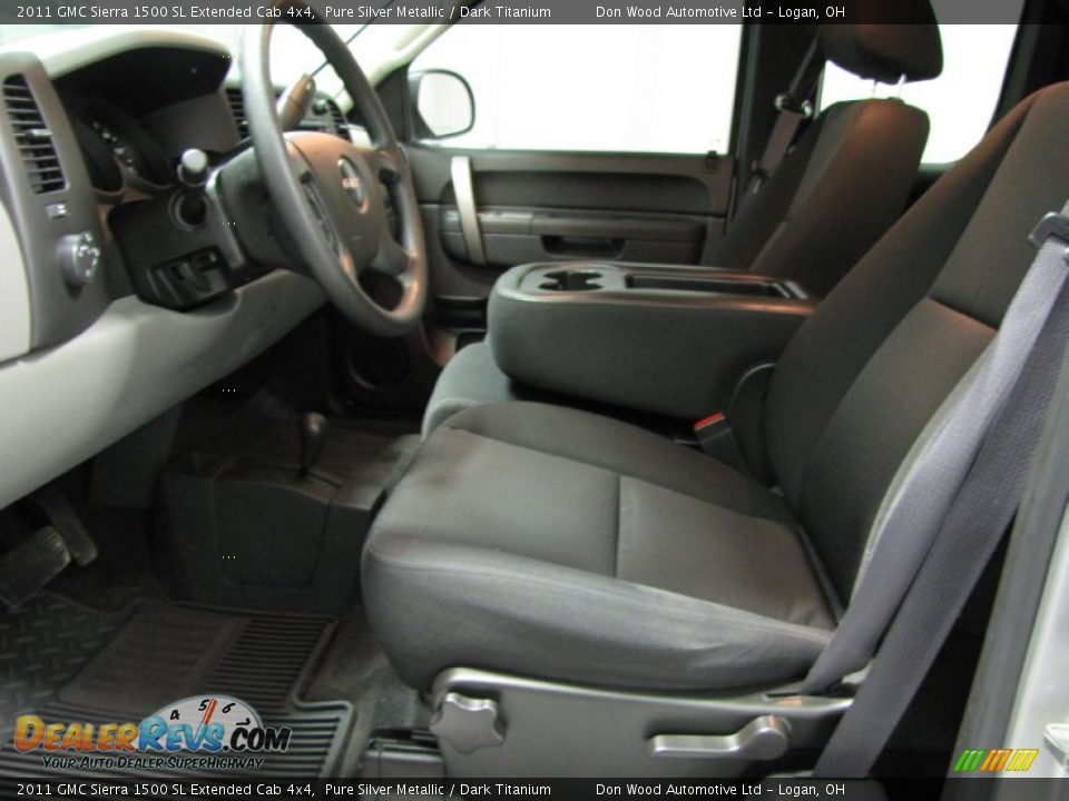 2011 GMC Sierra 1500 SL Extended Cab 4x4 Pure Silver Metallic / Dark Titanium Photo #6