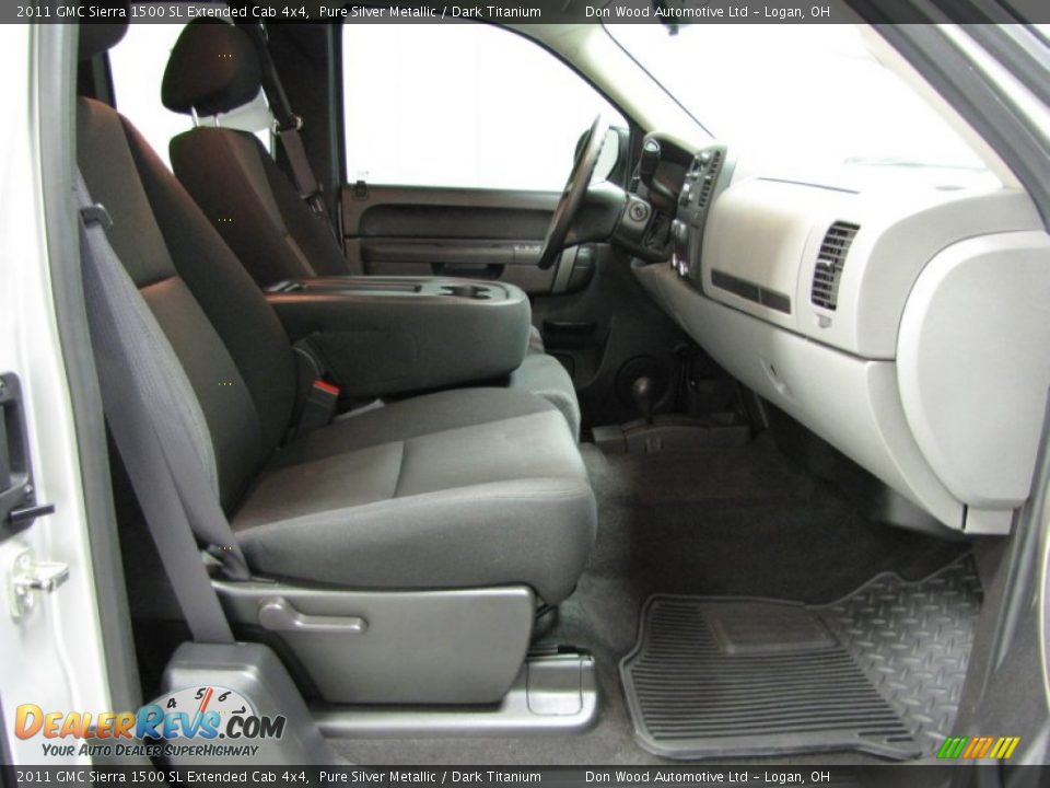 2011 GMC Sierra 1500 SL Extended Cab 4x4 Pure Silver Metallic / Dark Titanium Photo #8