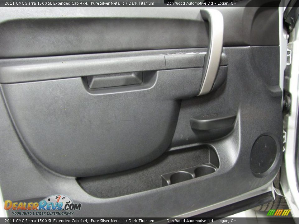 2011 GMC Sierra 1500 SL Extended Cab 4x4 Pure Silver Metallic / Dark Titanium Photo #9