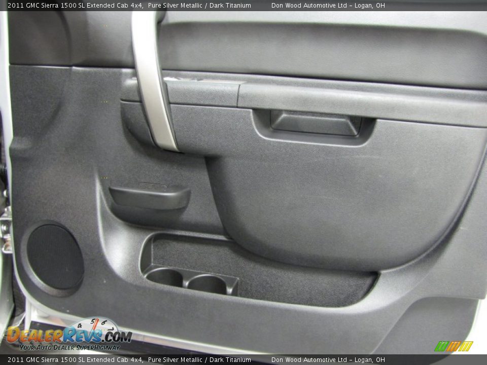 2011 GMC Sierra 1500 SL Extended Cab 4x4 Pure Silver Metallic / Dark Titanium Photo #12