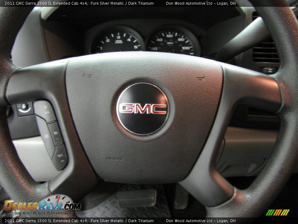 2011 GMC Sierra 1500 SL Extended Cab 4x4 Pure Silver Metallic / Dark Titanium Photo #13