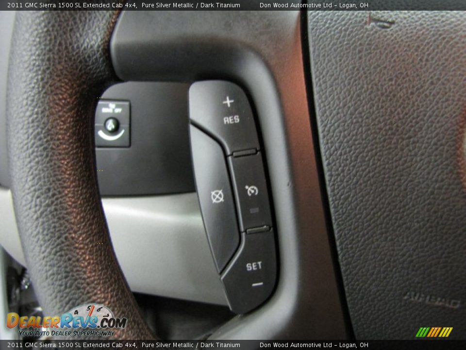 2011 GMC Sierra 1500 SL Extended Cab 4x4 Pure Silver Metallic / Dark Titanium Photo #14