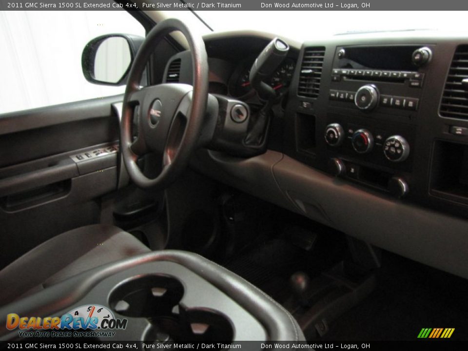 2011 GMC Sierra 1500 SL Extended Cab 4x4 Pure Silver Metallic / Dark Titanium Photo #18