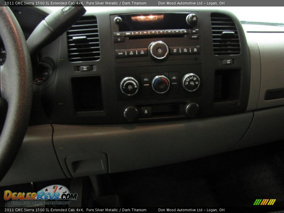 2011 GMC Sierra 1500 SL Extended Cab 4x4 Pure Silver Metallic / Dark Titanium Photo #19