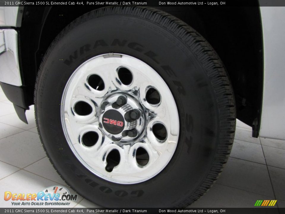 2011 GMC Sierra 1500 SL Extended Cab 4x4 Pure Silver Metallic / Dark Titanium Photo #20