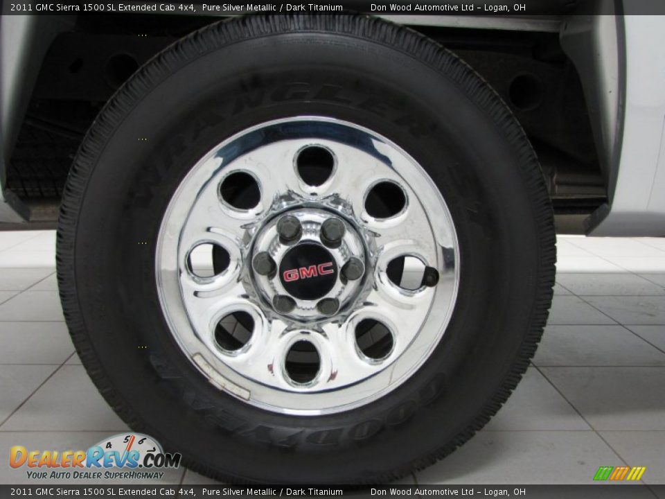 2011 GMC Sierra 1500 SL Extended Cab 4x4 Pure Silver Metallic / Dark Titanium Photo #21
