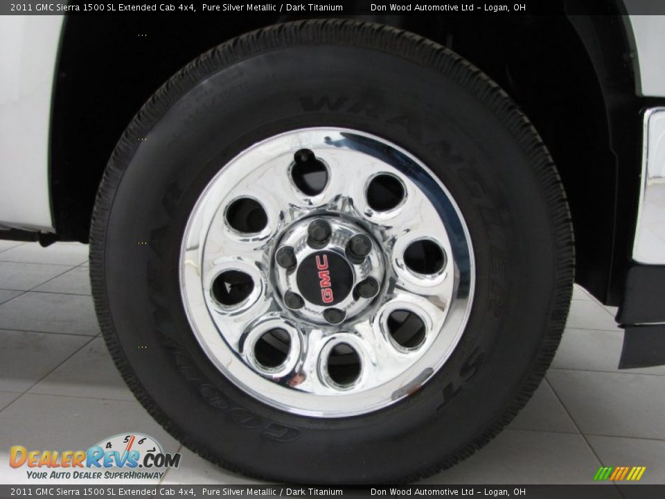 2011 GMC Sierra 1500 SL Extended Cab 4x4 Pure Silver Metallic / Dark Titanium Photo #22