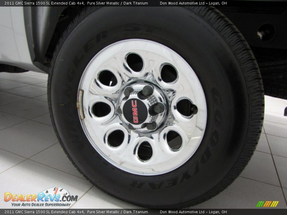 2011 GMC Sierra 1500 SL Extended Cab 4x4 Pure Silver Metallic / Dark Titanium Photo #23