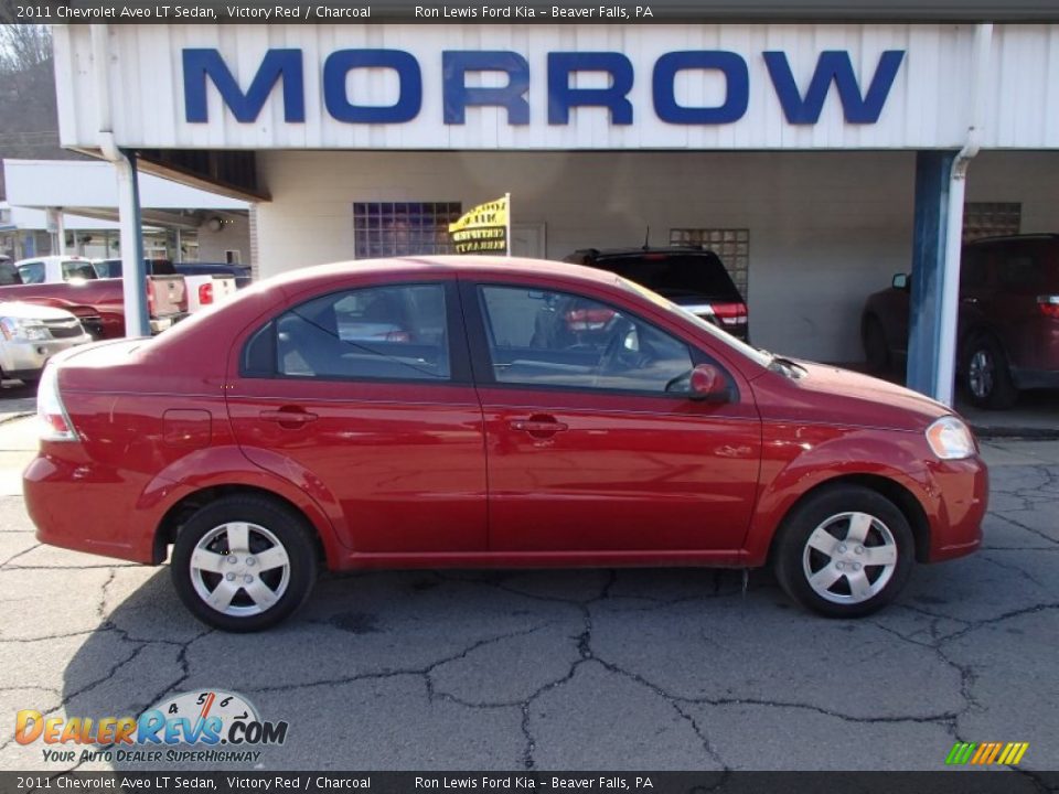 2011 Chevrolet Aveo LT Sedan Victory Red / Charcoal Photo #1