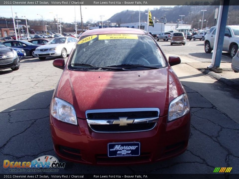 2011 Chevrolet Aveo LT Sedan Victory Red / Charcoal Photo #3
