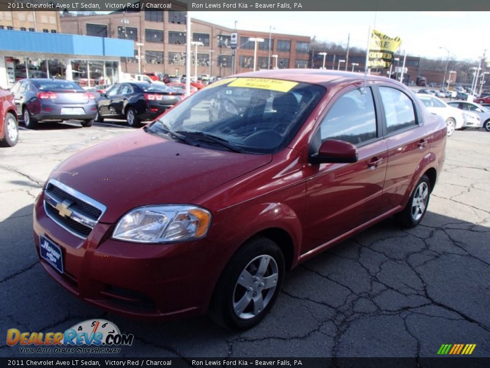 2011 Chevrolet Aveo LT Sedan Victory Red / Charcoal Photo #4