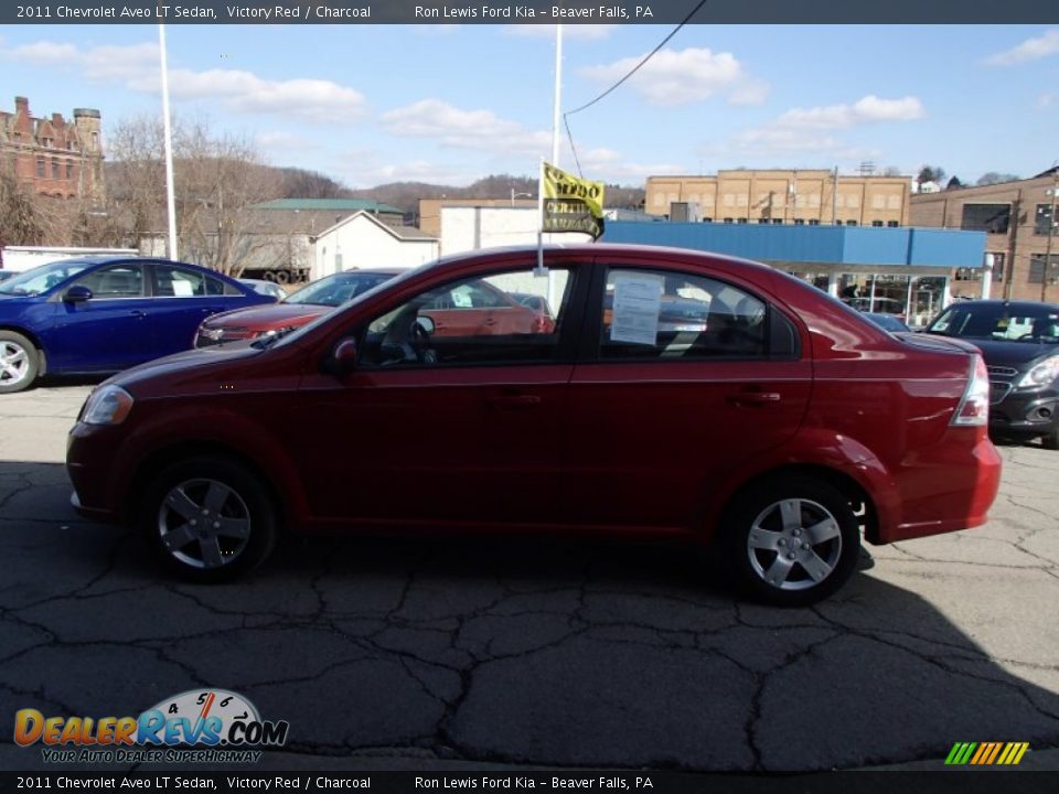 2011 Chevrolet Aveo LT Sedan Victory Red / Charcoal Photo #5