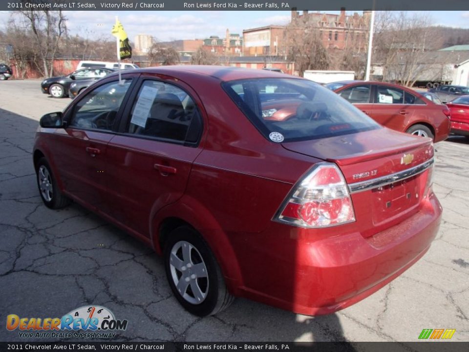 2011 Chevrolet Aveo LT Sedan Victory Red / Charcoal Photo #6