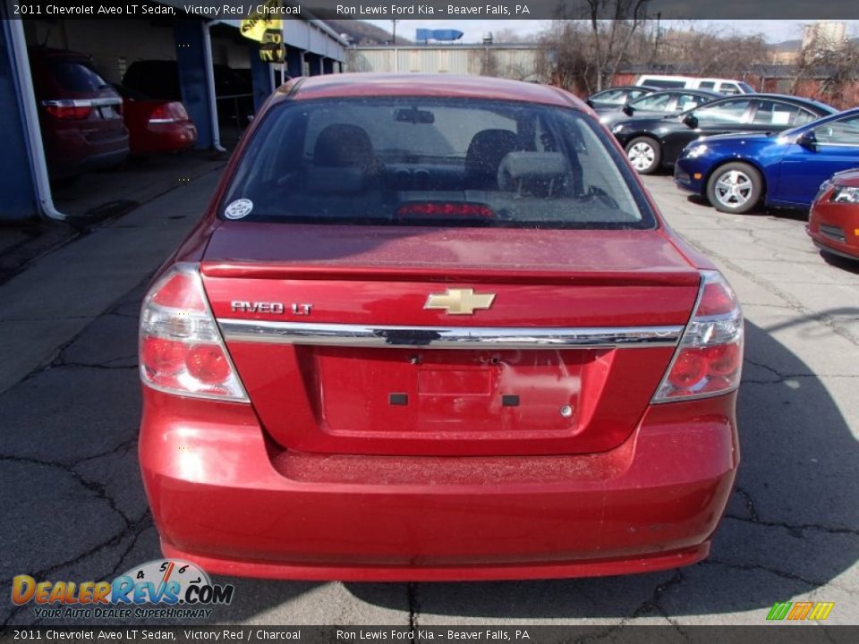 2011 Chevrolet Aveo LT Sedan Victory Red / Charcoal Photo #7