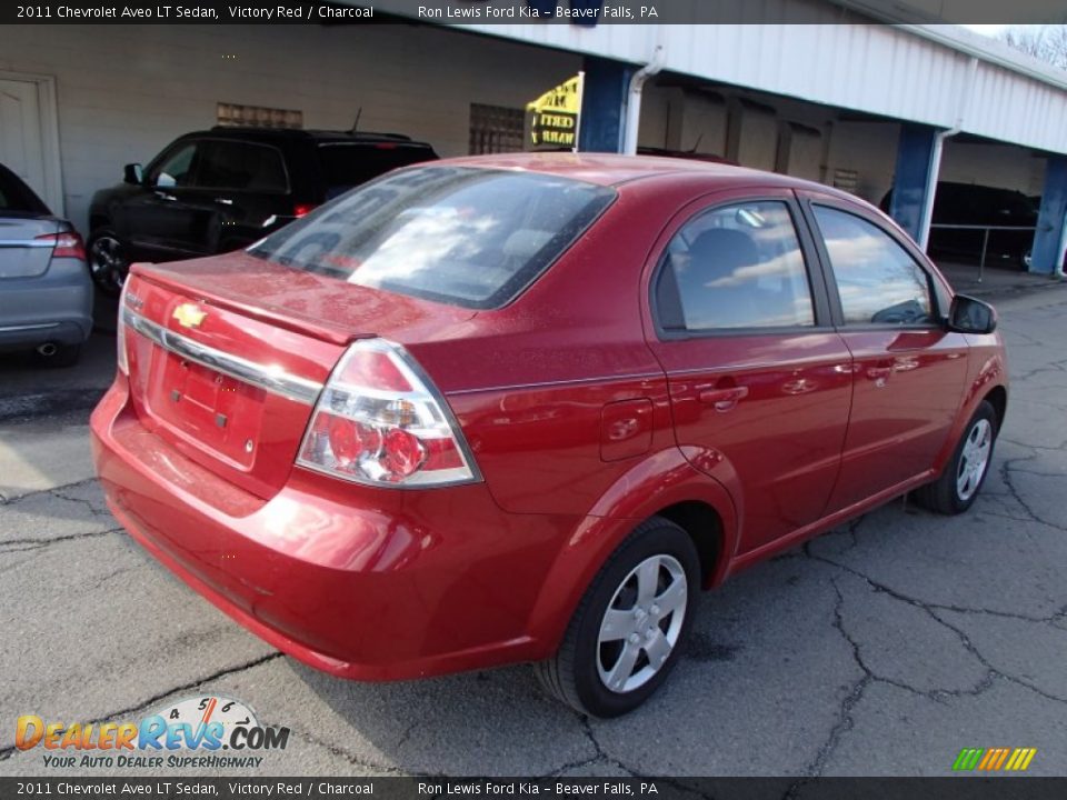 2011 Chevrolet Aveo LT Sedan Victory Red / Charcoal Photo #8