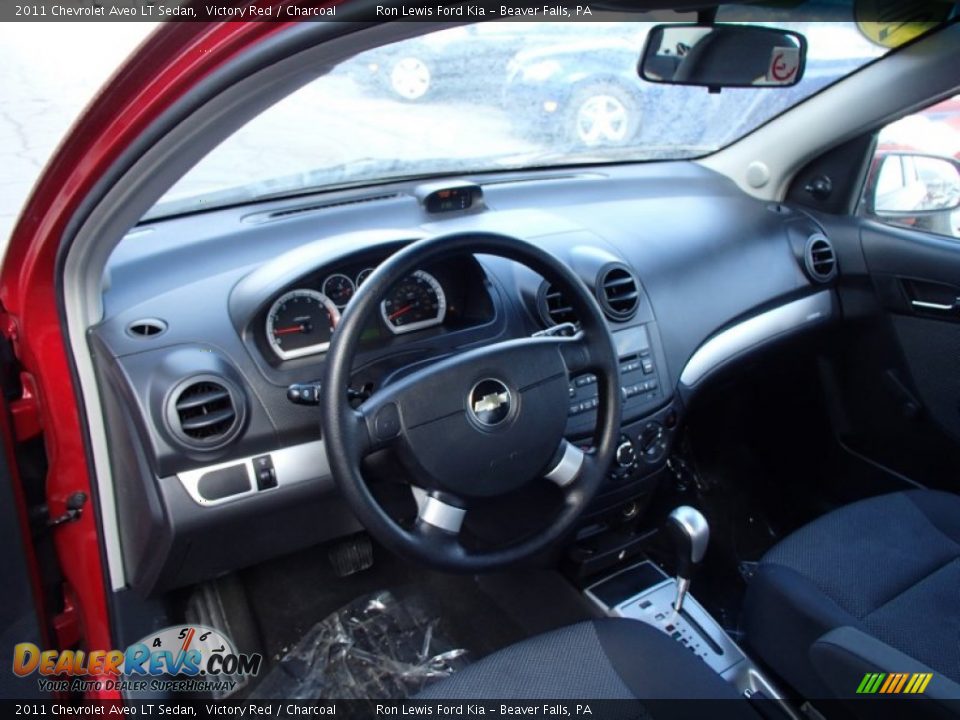 2011 Chevrolet Aveo LT Sedan Victory Red / Charcoal Photo #10