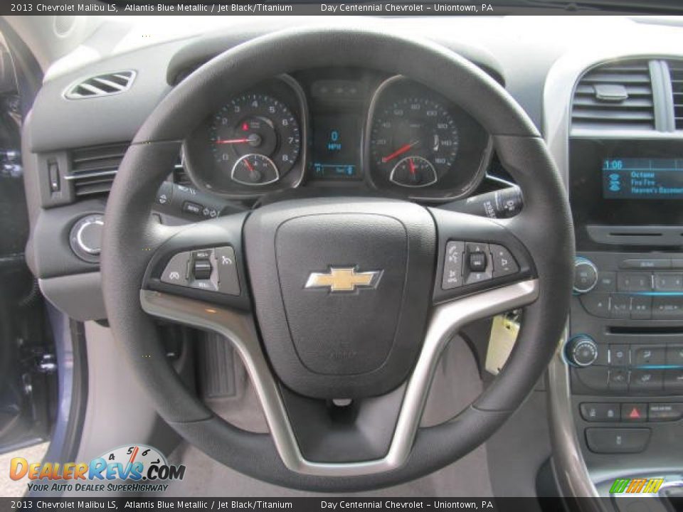 2013 Chevrolet Malibu LS Atlantis Blue Metallic / Jet Black/Titanium Photo #15