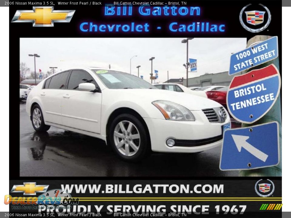 2006 Nissan Maxima 3.5 SL Winter Frost Pearl / Black Photo #1