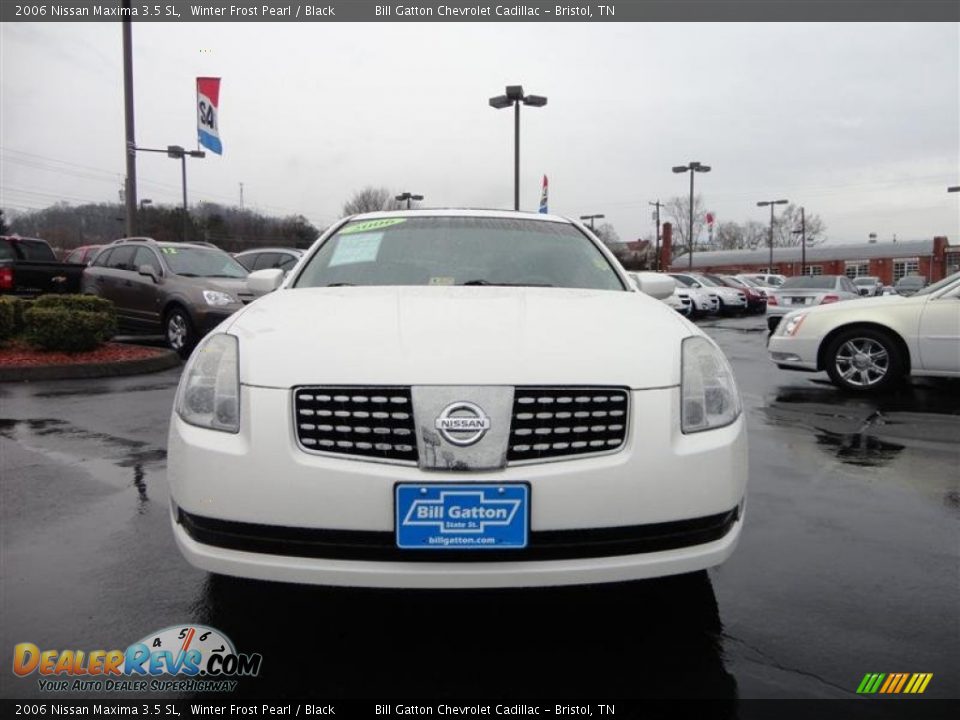 2006 Nissan Maxima 3.5 SL Winter Frost Pearl / Black Photo #2