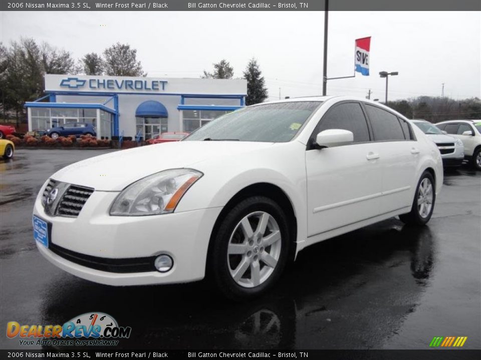 2006 Nissan Maxima 3.5 SL Winter Frost Pearl / Black Photo #3